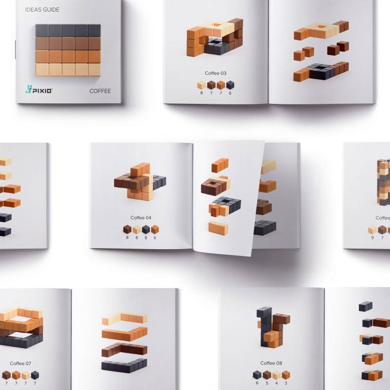 PIXIO Coffee magnetne kocke 5 PIXIO Abstract Coffee magnetne kocke