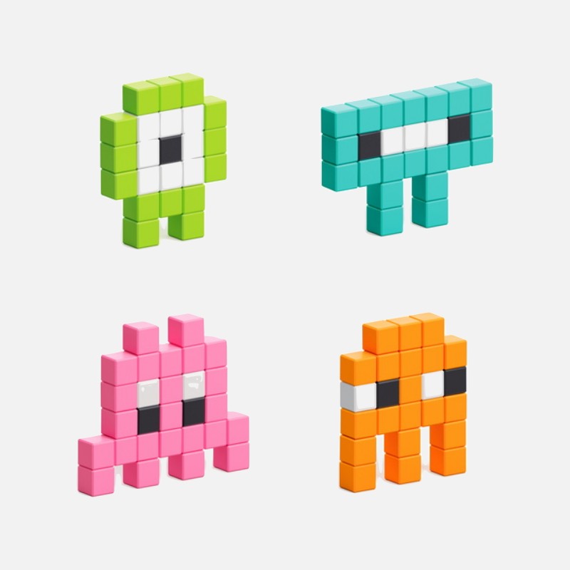 PIXIO Mini Monster magnetne kocke 2 PIXIO Mini Monster magnetne kocke