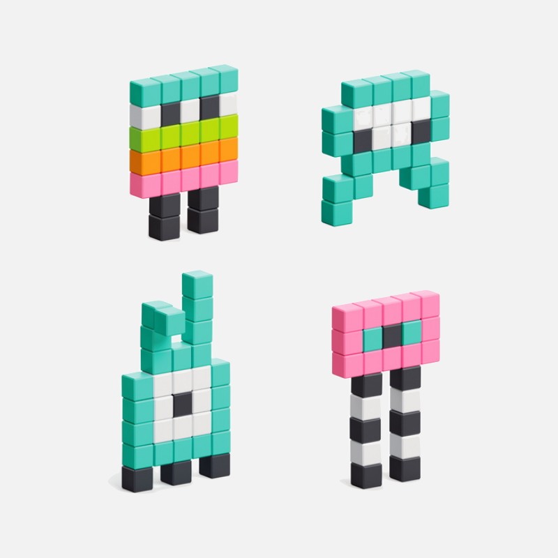 PIXIO Mini Monster magnetne kocke 3 PIXIO Mini Monster magnetne kocke